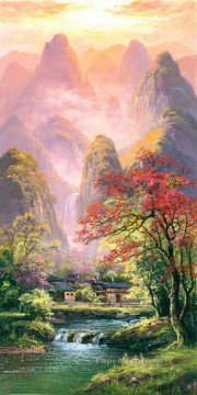Paisaje Montañas Escenas con Árbol Cascada Río 0 882 de China Pinturas al óleo